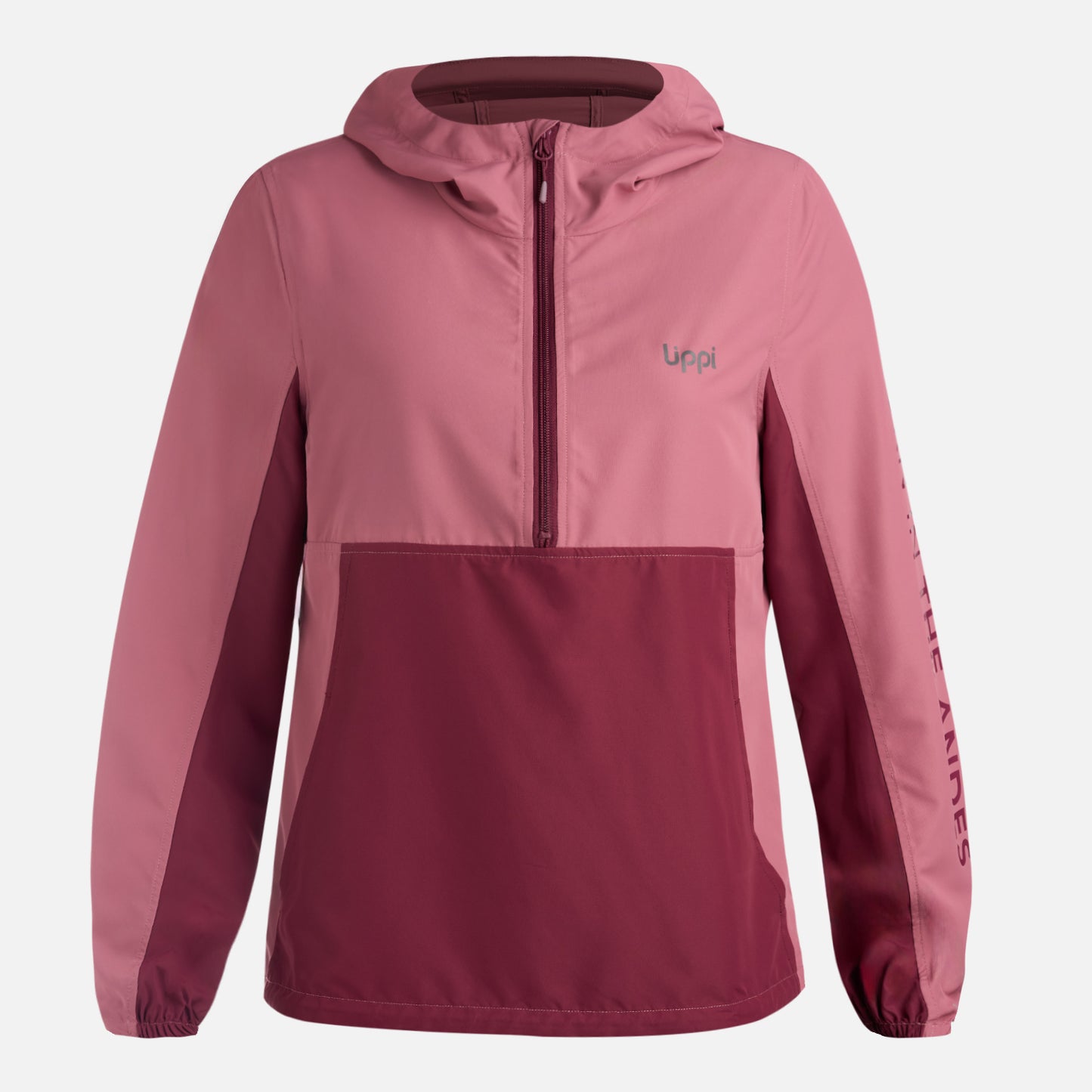 Chaqueta Mujer Nightfall Windbreaker 1/4 Zip Hoody Jacket Rosado Oscuro Lippi