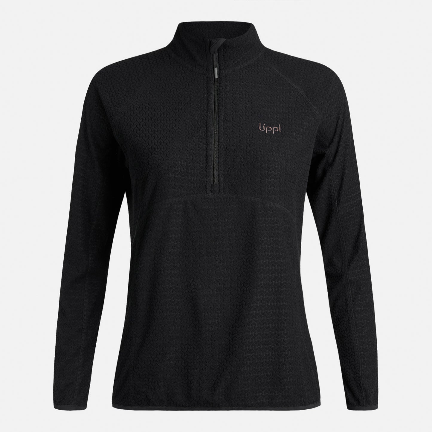 Polerón Mujer Jacaranda Nano-F 1/4 Zip Negro Lippi