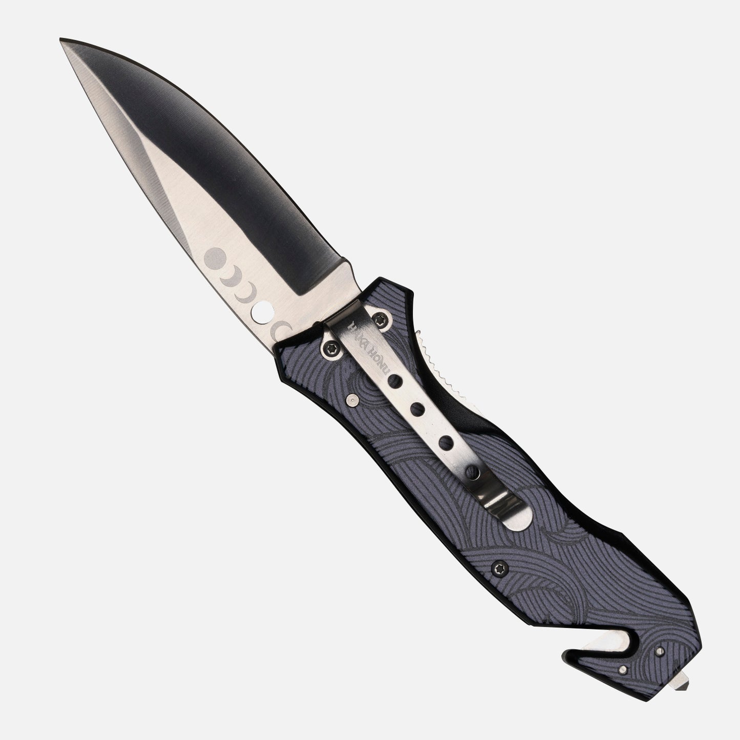 Cuchillo, Unisex Navaja Negro Haka Honu