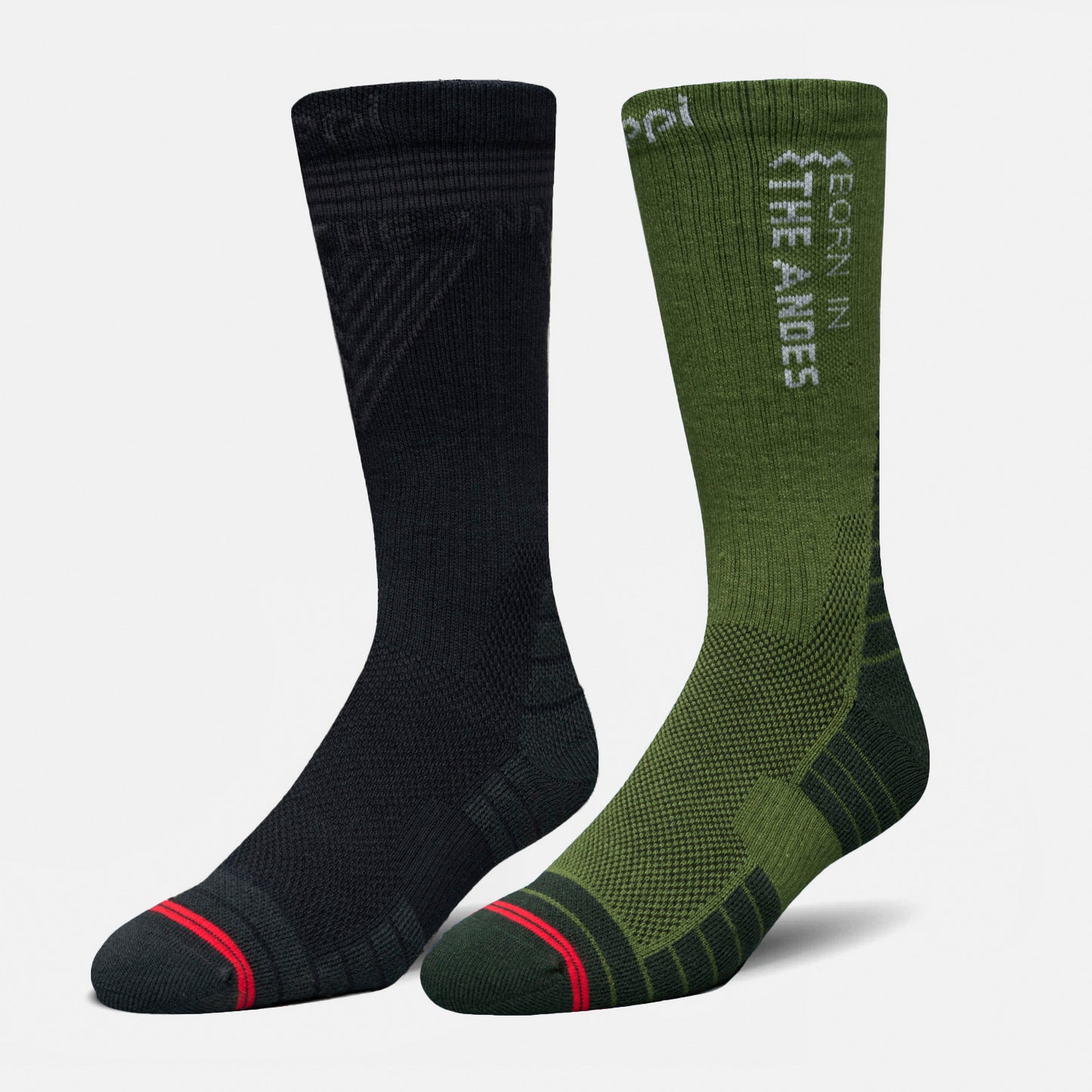 Calcetín Hombre Duo Trekking Light Pack Negro / Verde Lippi