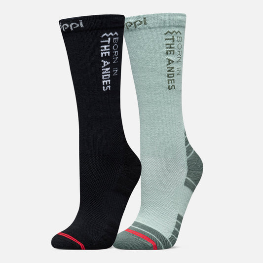 Calcetines Mujer Duo Trekking Light Pack Negro Jade Lippi