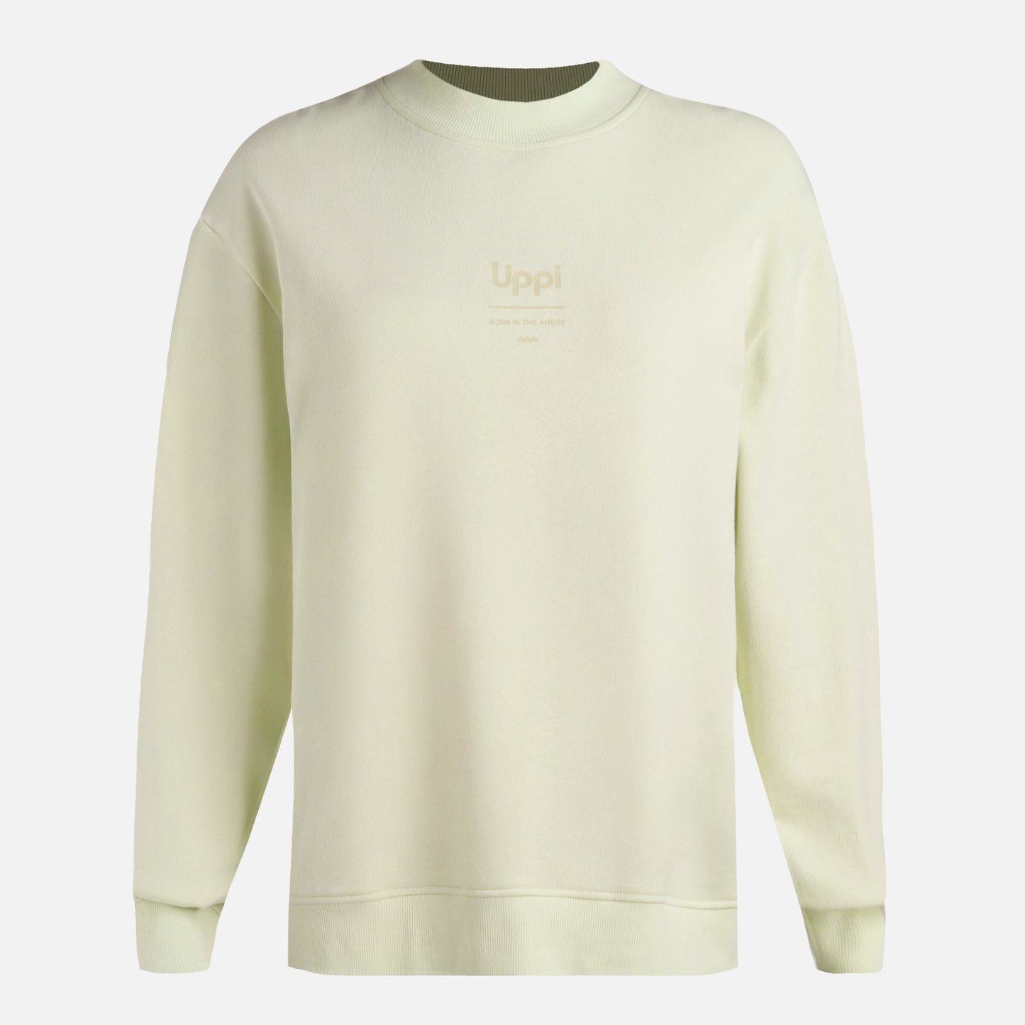 Polerón Mujer Ulmo Mid Point Crewneck Sweatshirt Gris Claro / Verde Agua Lippi