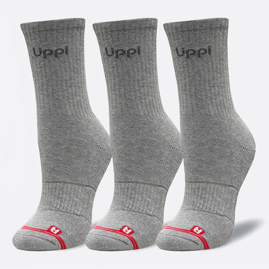 Calcetines Logo Lippi Pack Mid Gris Lippi
