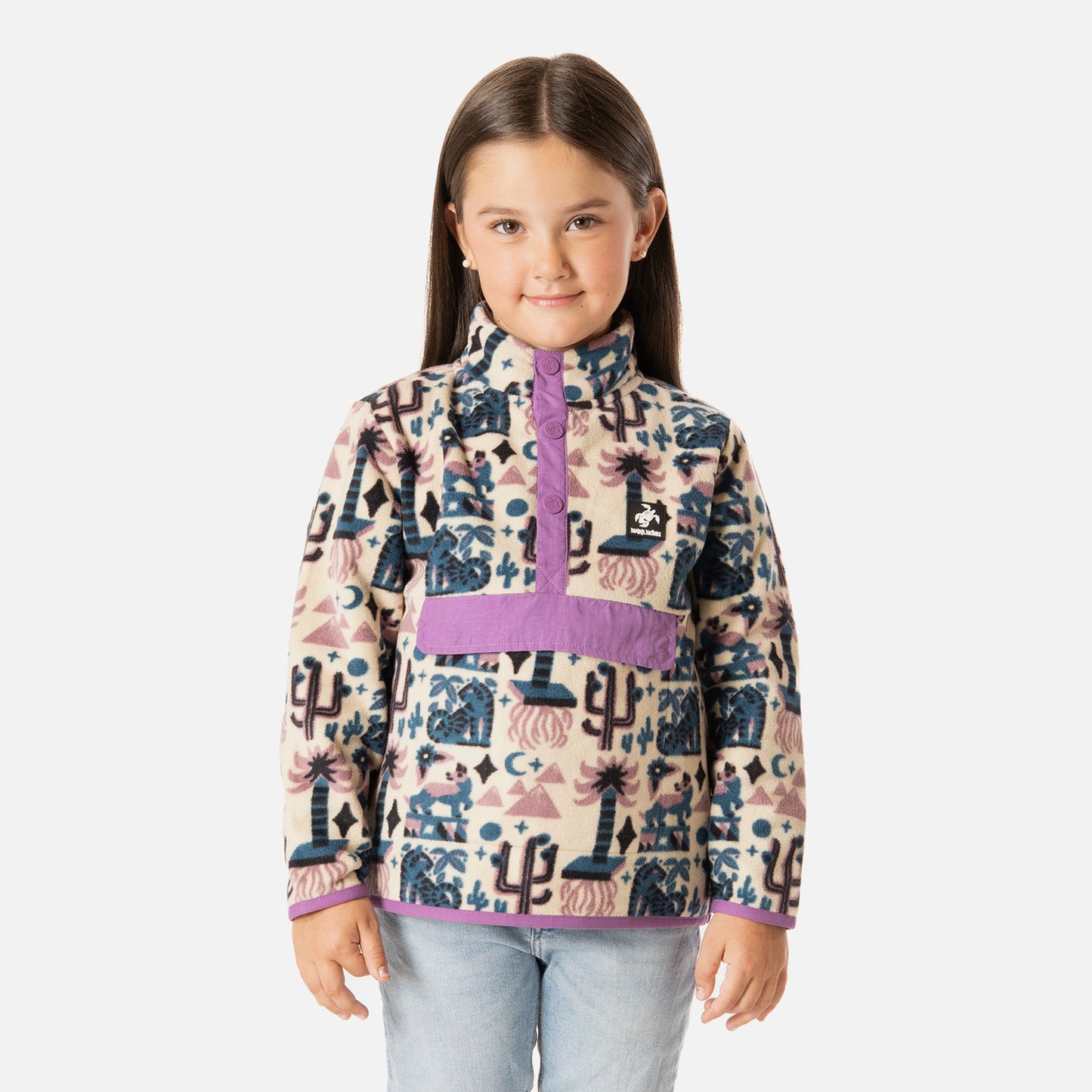Polar Niña Tokerau Poki Print Crema Haka Honu