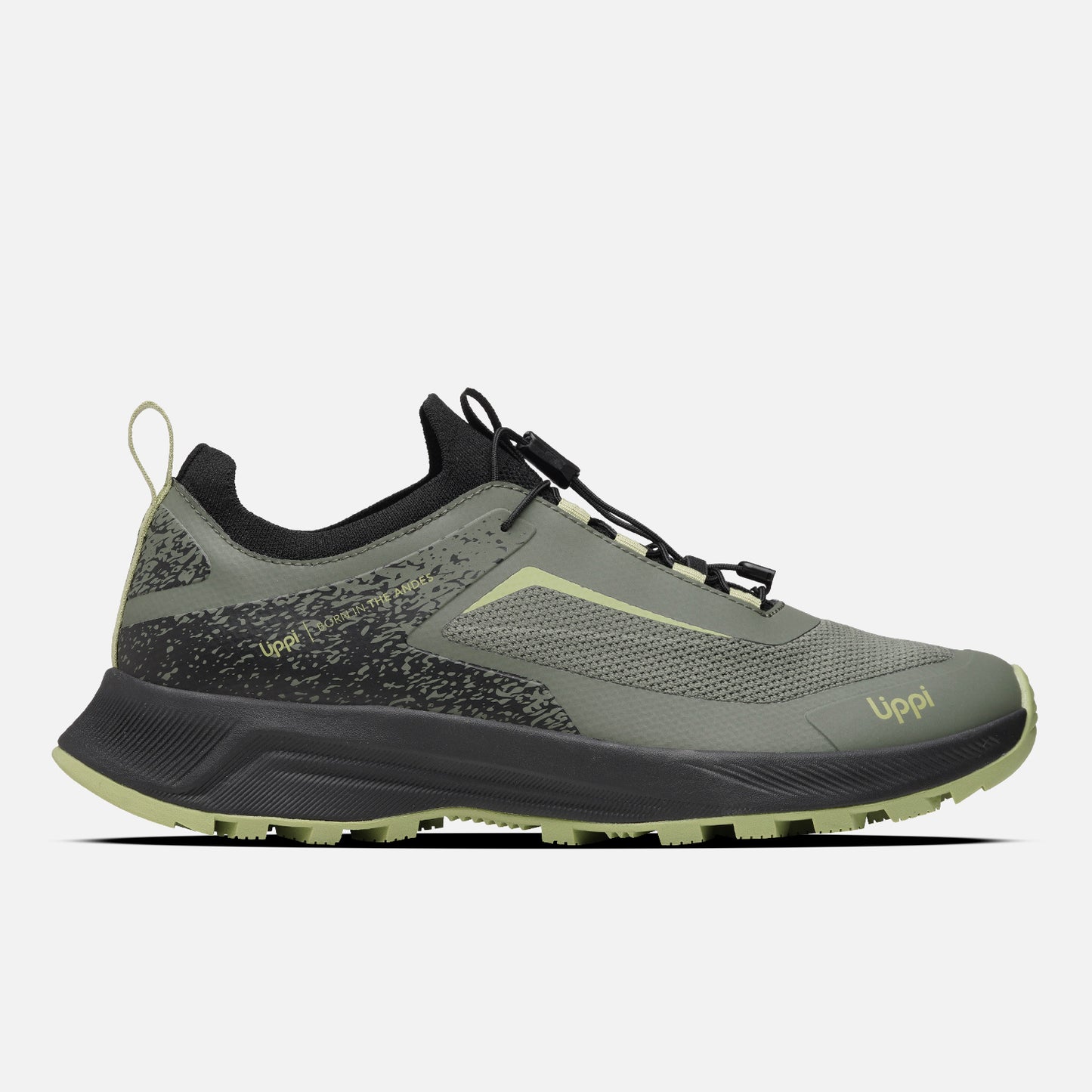 Zapatilla Hombre Light Knit Negro / Verde Lippi