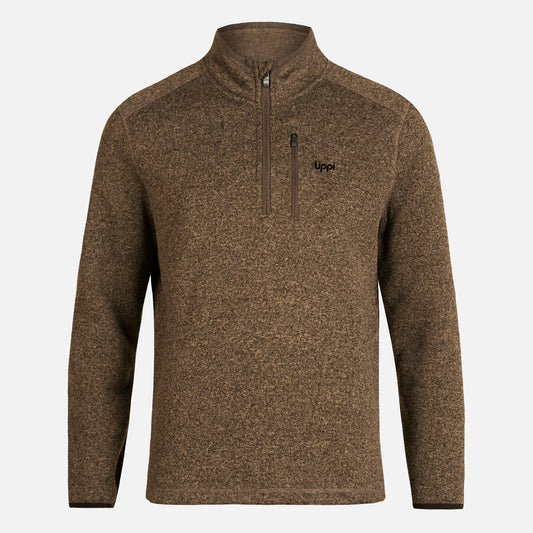 Poleron Hombre Coronado Therm-Pro Pullover Melange Verde Oscuro Lippi