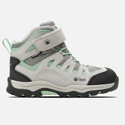 Botín Mujer Puelo Cs Hi Velcro Gris Claro / Verde Agua Lippi