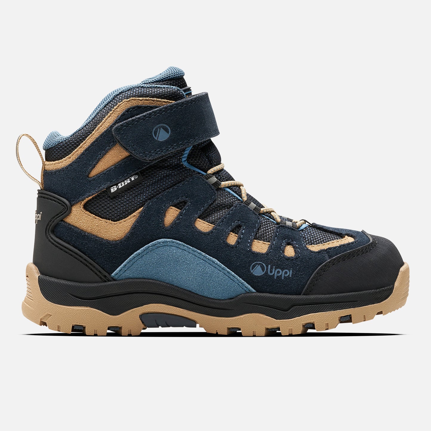 Botín Hombre Puelo Cs Hi Velcro Azul Piedra / Taupe Lippi