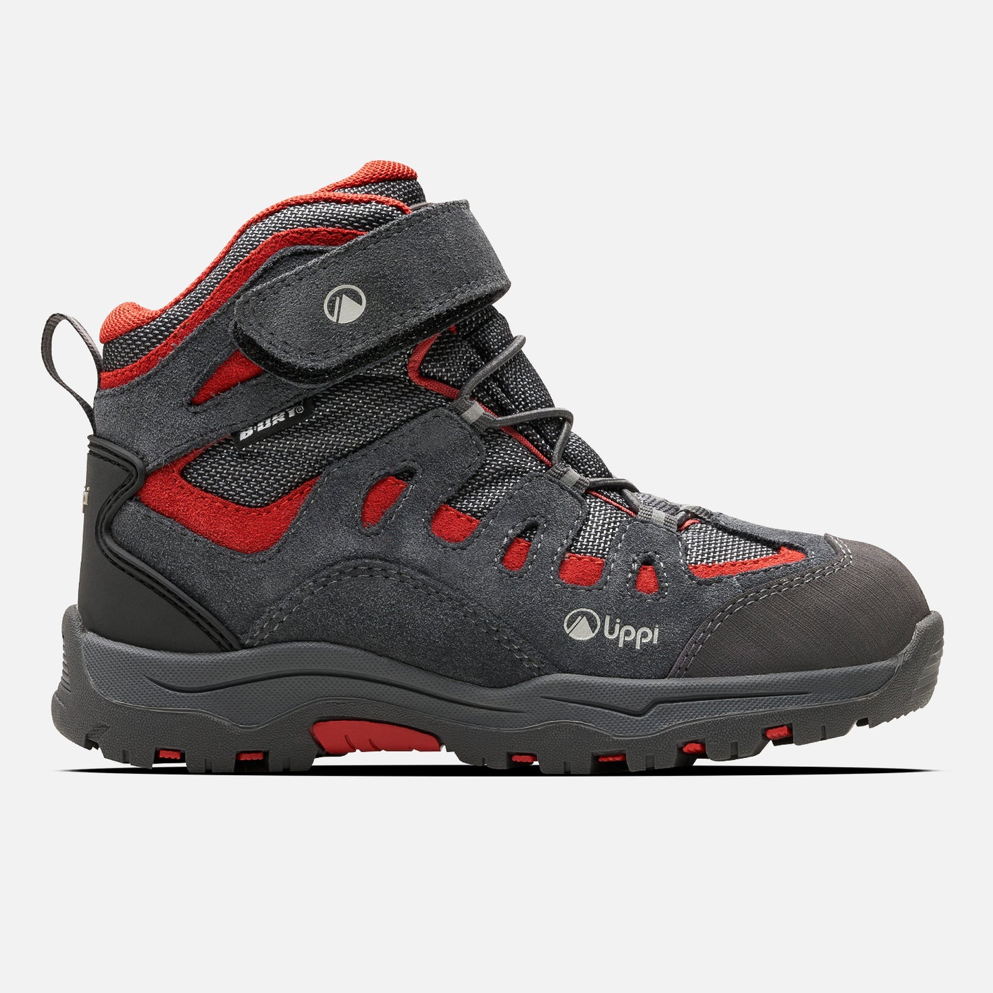 Botín Hombre Puelo Cs Hi Velcro Gris Medio / Rojo Oscuro Lippi