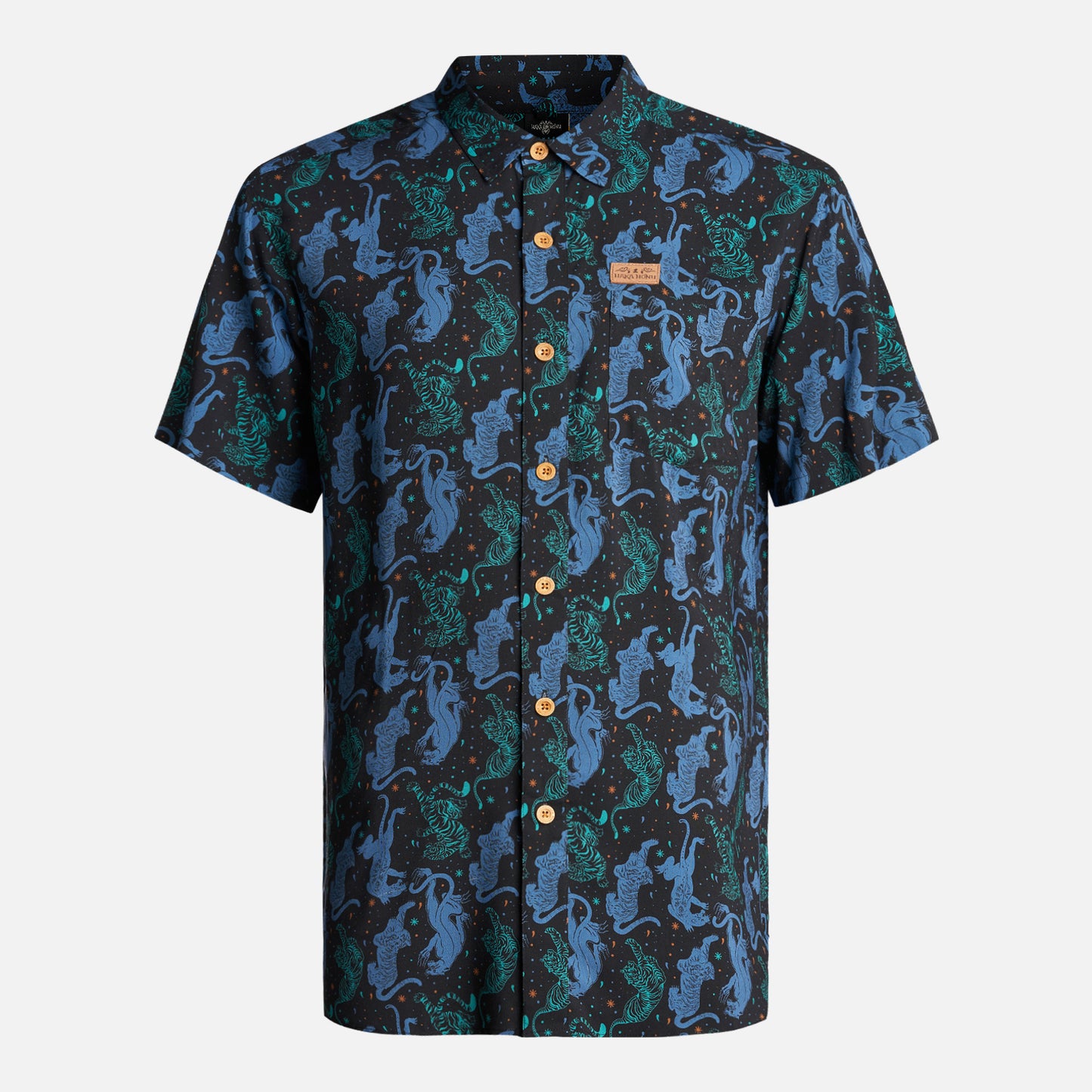 Camisa Hombre Anameizon Print Negro Haka Honu