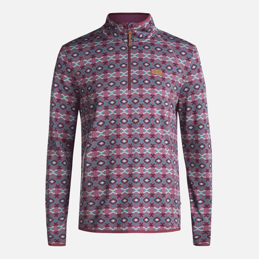 Poleron Hombre Taina Print Morado Haka Honu