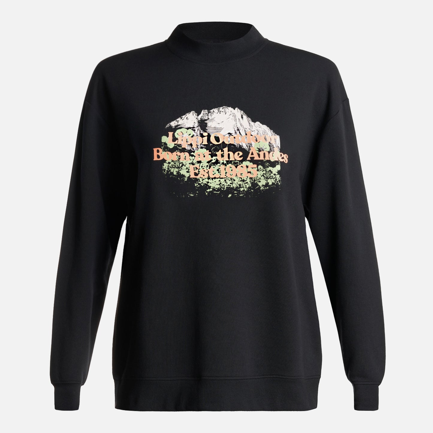 Poleron Mujer Insigne Crewneck Sweatshirt Front Print Negro Lippi