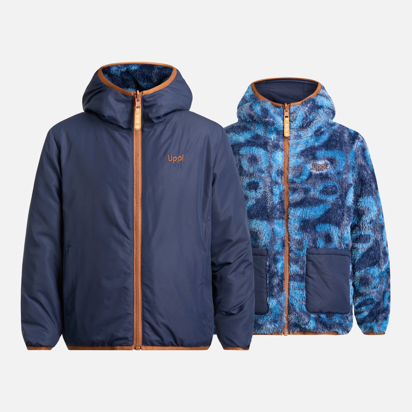 Chaqueta Niño Two-Faces Hoody Jacket Print Azul Lippi