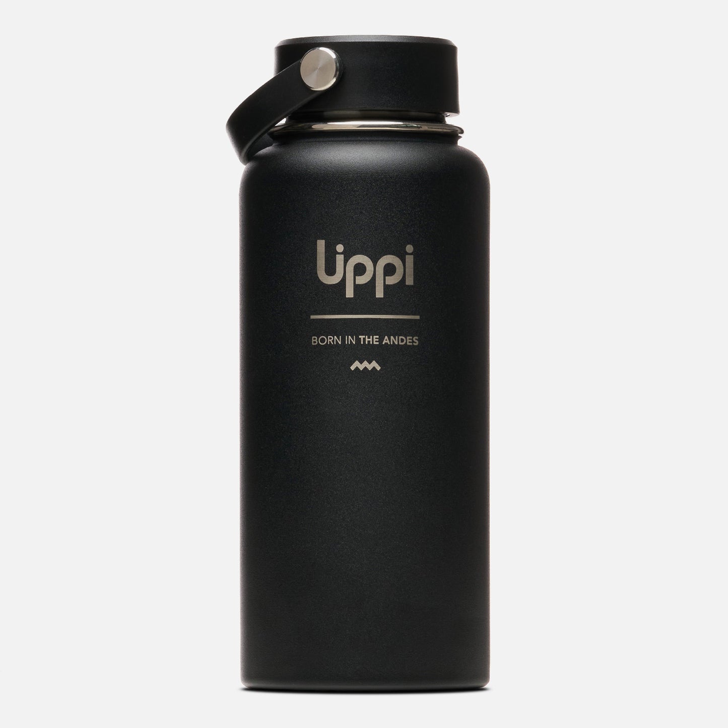 Botella Light Steel Wide Top Bottle 950 ml Negro Lippi