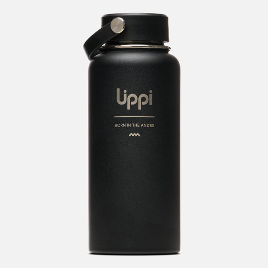 Botella Light Steel Wide Top Bottle 950 ml Negro Lippi