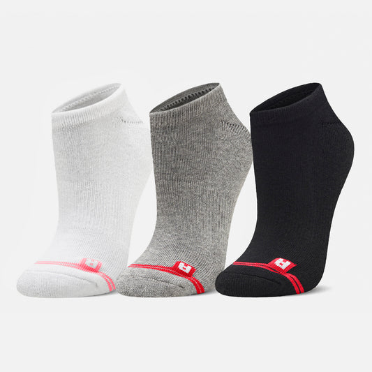 Calcetín Unisex Logo Lippi Pack No Show Negro / Blanco / Gris Lippi