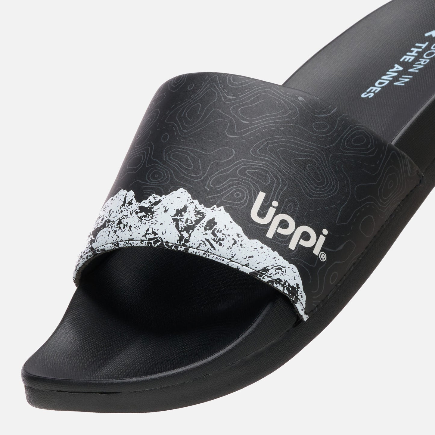 Sandalia Hombre Insigne Slide Print Negro Lippi