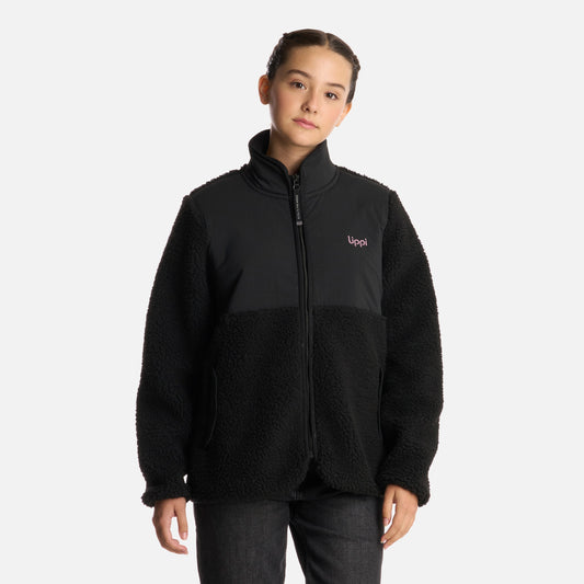 Polar Teen Girl Glaciar Sherpa-pro Jacket Negro Lippi
