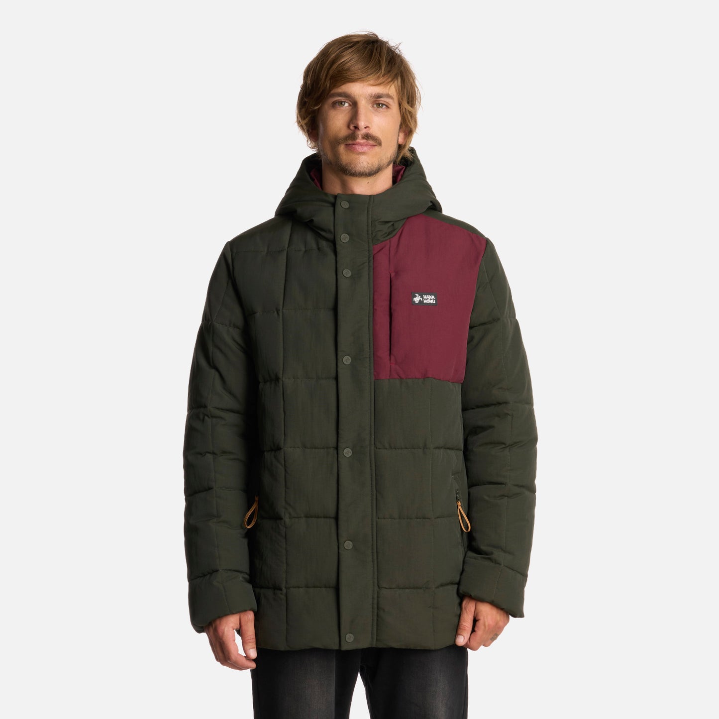 Chaqueta Hombre Aislado Verde Militar Haka Honu