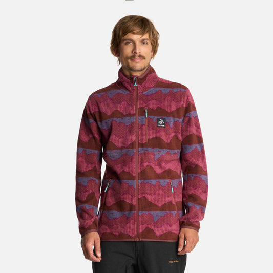 Polerón Hombre Tokerau Pro Print Burdeo Haka Honu