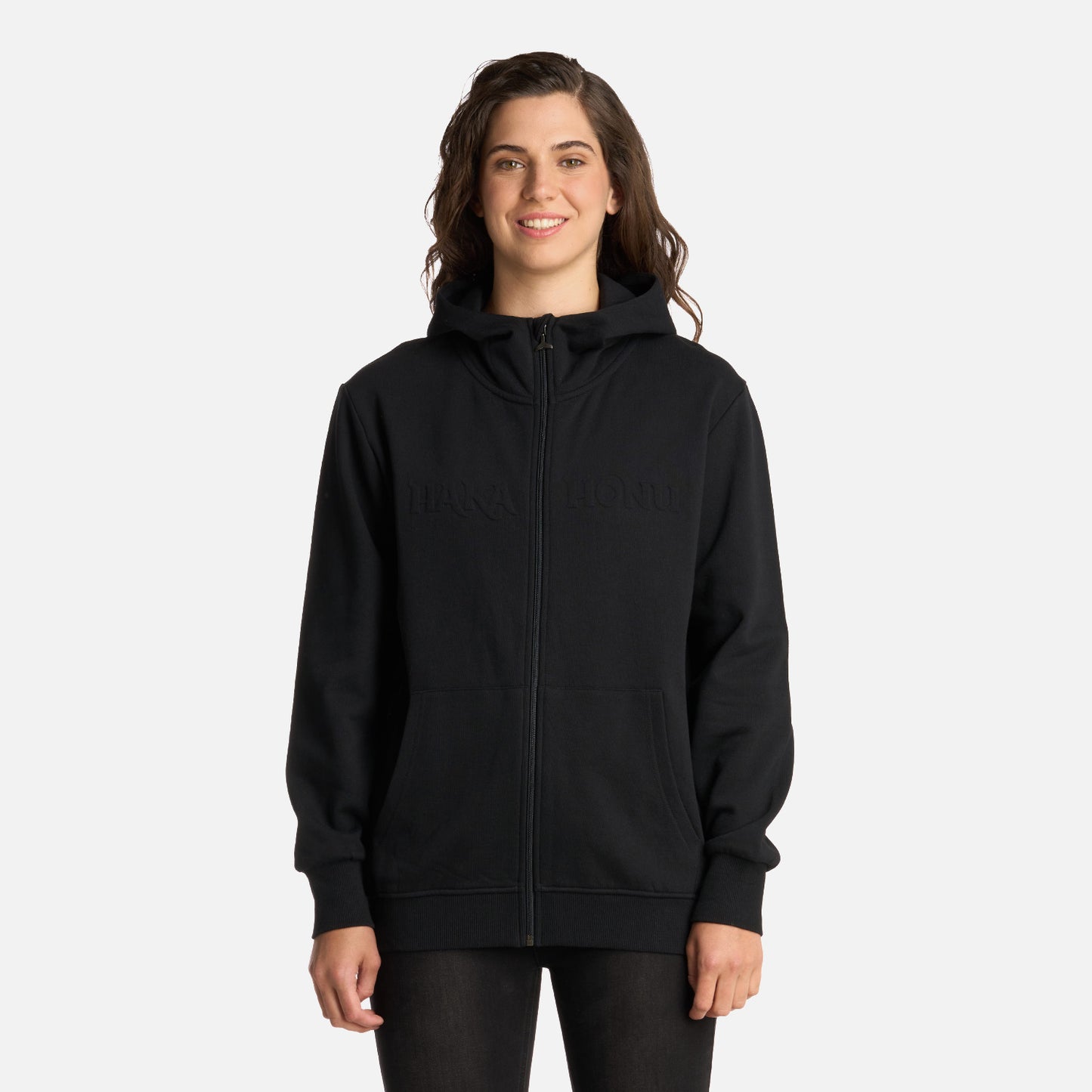Polerón Mujer Motomami Full Zip Negro Haka Honu