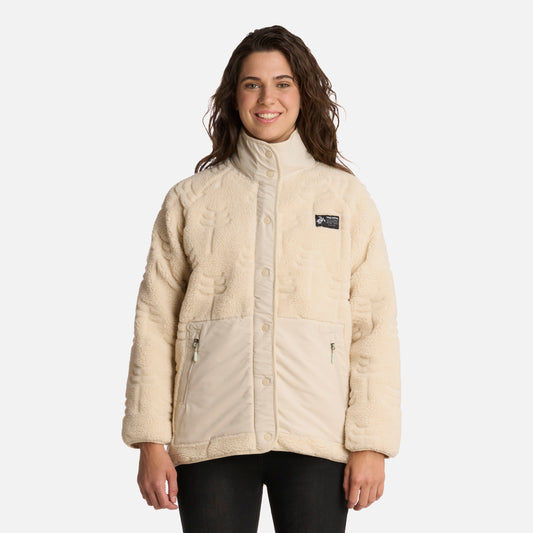 Polerón Mujer Zip-porrito Crema Haka Honu