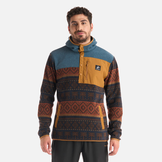 Polerón Hombre Tokerau Hoody Print Azul Noche Haka Honu