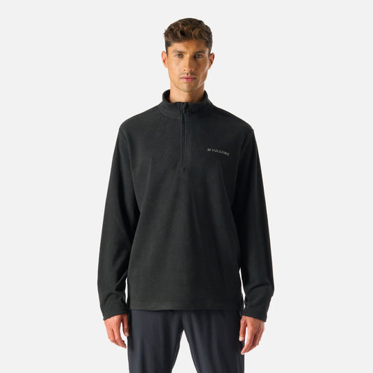 Polerón Hombre Cool Down 1/4 Zip Fleece Negro Vulcano