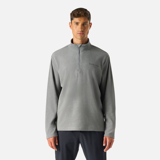 Polerón Hombre Cool Down 1/4 Zip Fleece Gris Medio Vulcano