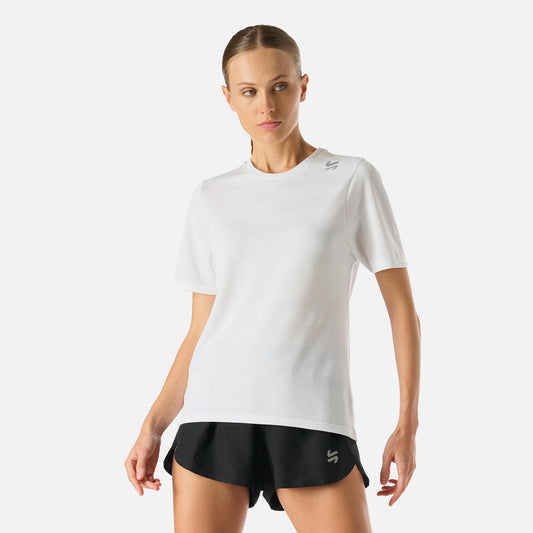 Polera Mujer Built To Move Pro T-Shirt Blanco Vulcano