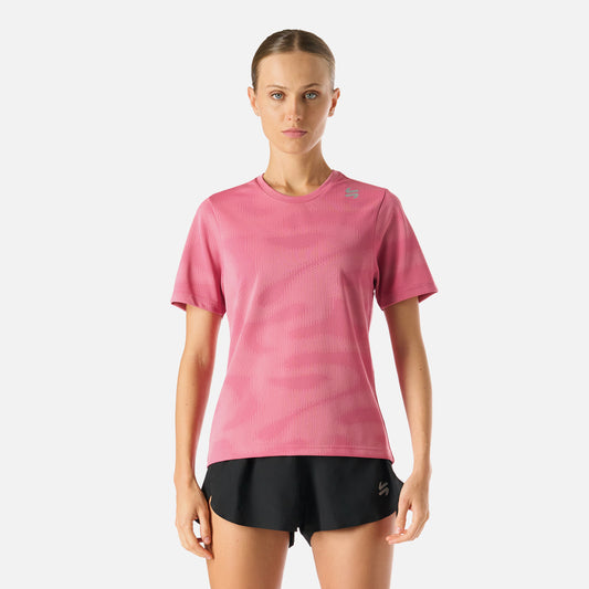 Polera Mujer Built To Move Pro T-Shirt Rosado Vulcano