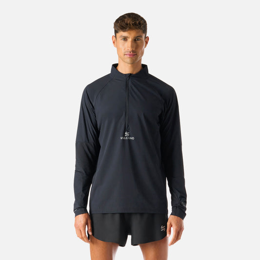 Polerón Hombre Built To Move Pro 1/4 Zip Midlayer Negro Vulcano
