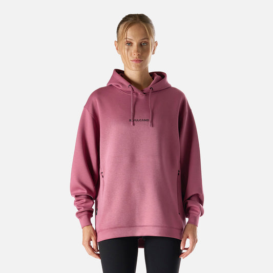 Polerón Mujer Tempo Active Sweatshirt Hoody Rosado Vulcano