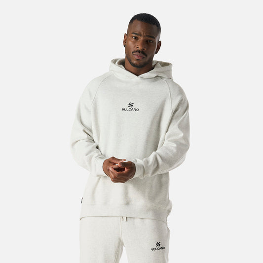 Polerón Hombre Cool Down Sweatshirt Hoody Melange Gris Claro Vulcano