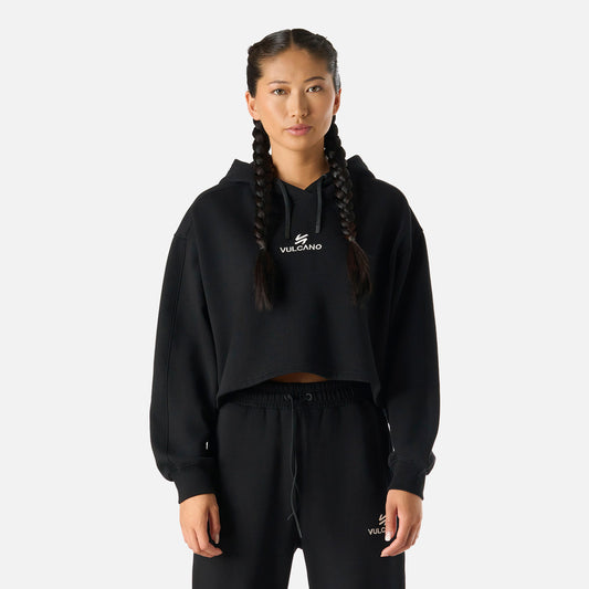 Polerón Mujer Cool Down Sweatshirt Hoody Negro Vulcano