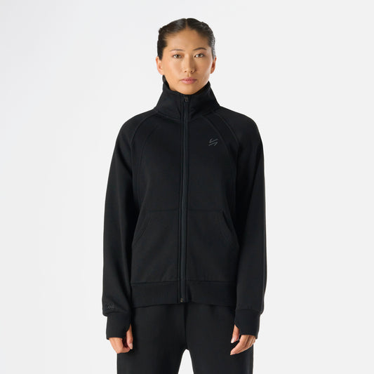 Polerón Mujer Cool Down Full Zip Sweatshirt Negro Vulcano
