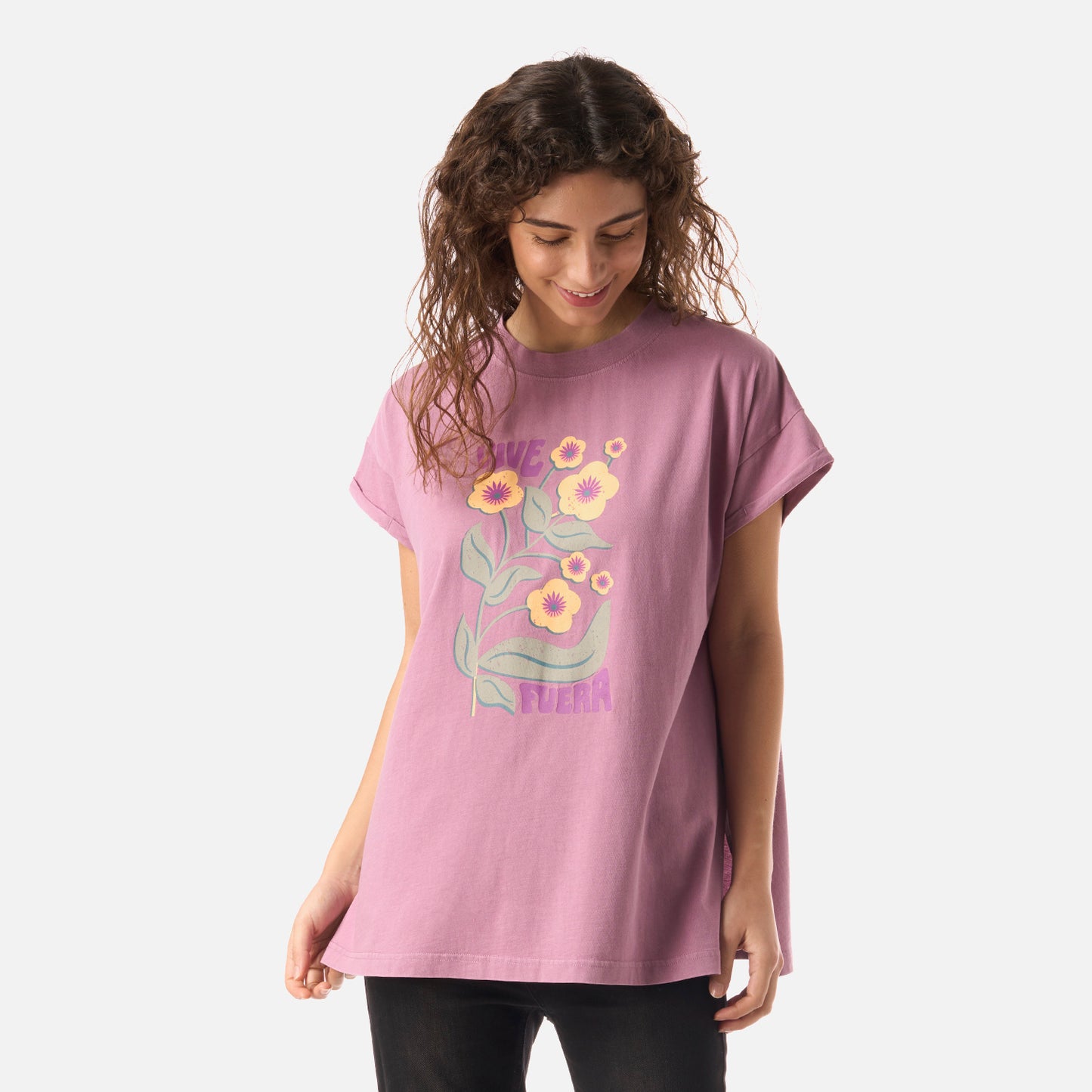 Polera Mujer Garza Lila Haka Honu