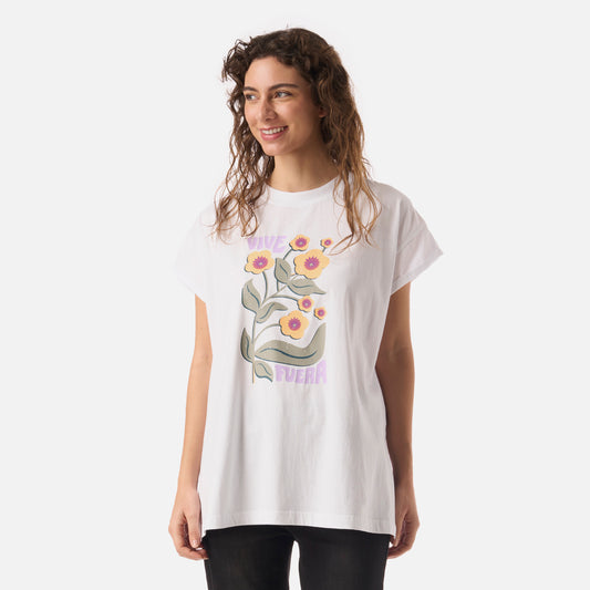 Polera Mujer Garza Blanco Haka Honu