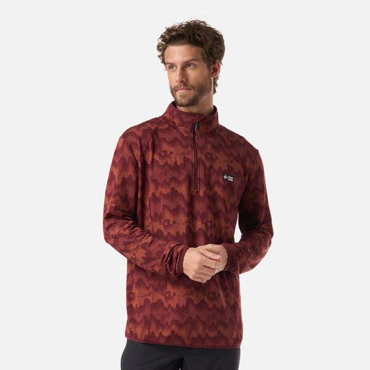 Polerón Hombre Taina Print Burdeo Haka Honu