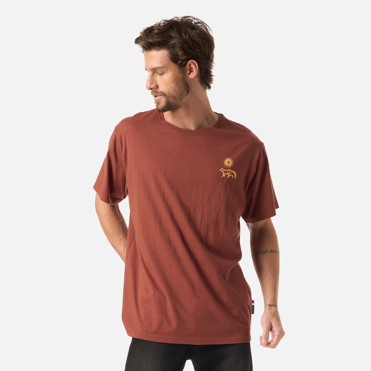Polera Hombre Mosaicos Cafe Haka Honu
