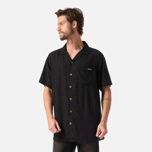 Camisa Hombre Linaje Negro Haka Honu