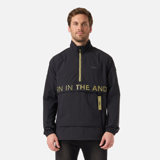 Chaqueta Hombre WindCity WindBreaker 1/4 Zip Jacket Negro Lippi