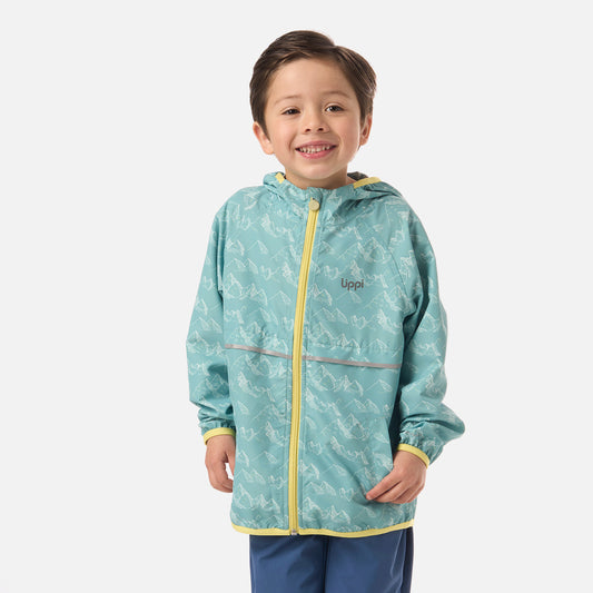 Chaqueta Niño Nightfall Windbreaker Hoody Jacket Print Turquesa Lippi