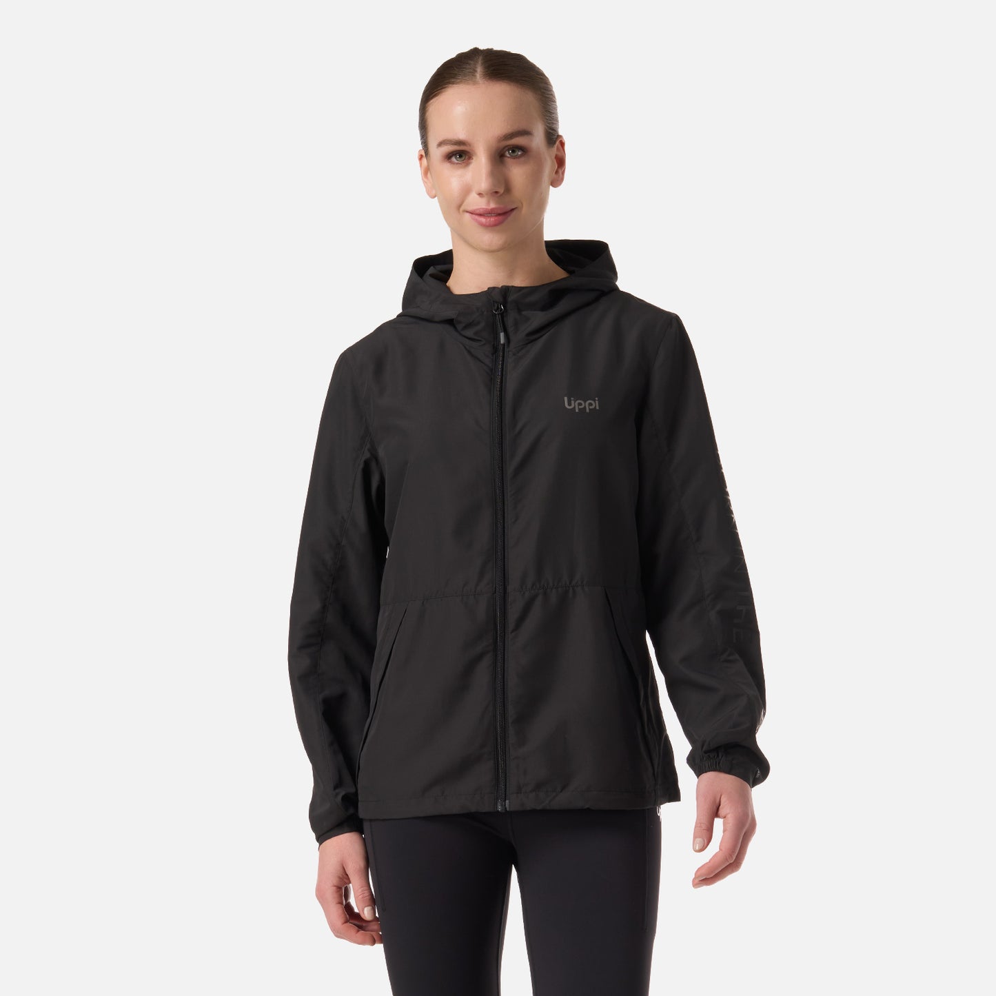 Chaqueta Mujer Nightfall Windbreaker Hoody Jacket Negro Lippi