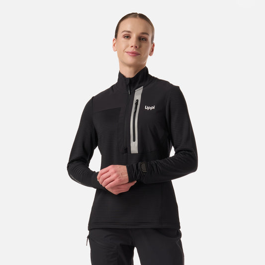 Polerón Mujer Karova Nano-F 1/4 Zip Negro Lippi