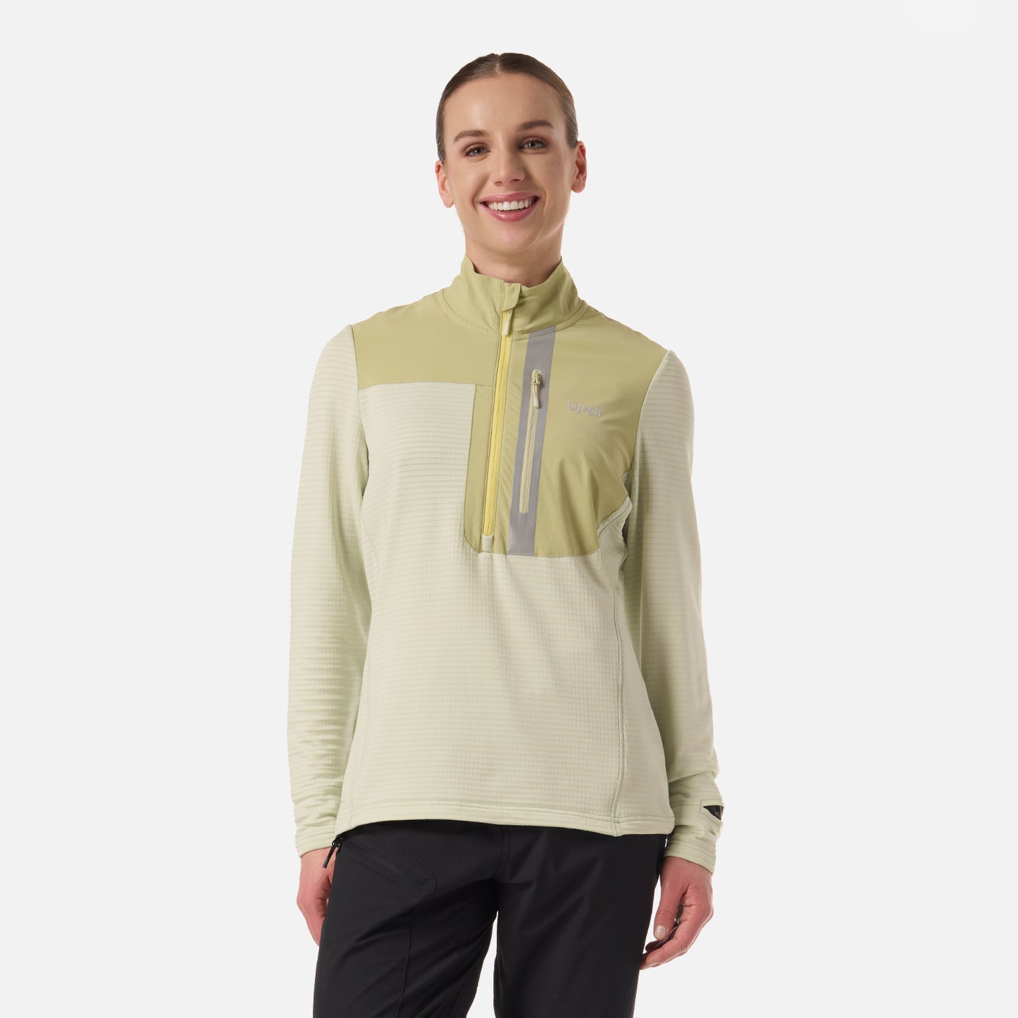 Polerón Mujer Karova Nano-F 1/4 Zip Verde Claro Lippi