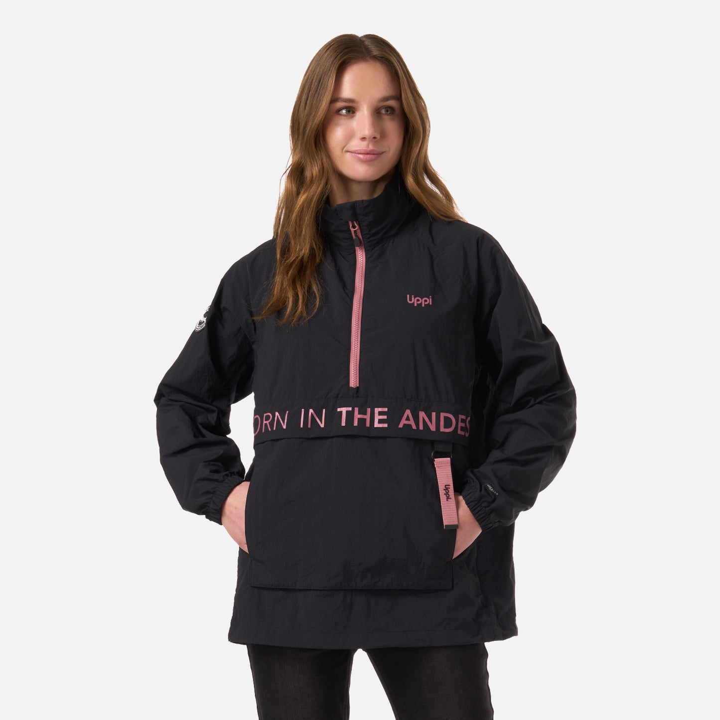 Chaqueta Mujer WindCity WindBreaker 1/4 Zip Jacket Negro Lippi