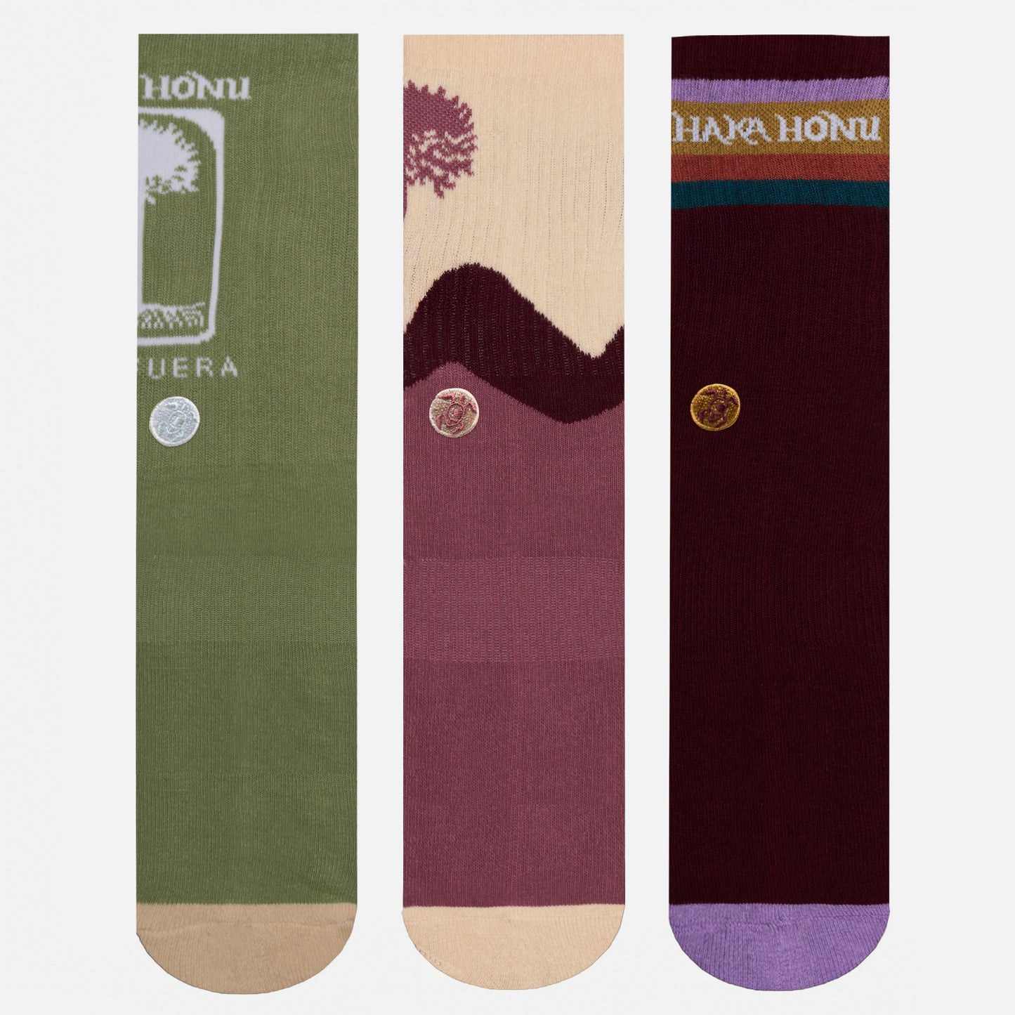 Calcetines Mujer Las Tres Puntas Pack Largo Multicolor Haka Honu