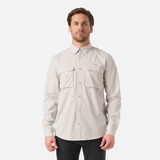 Camisa Hombre Rosselot Long Sleeve Q-Dry Shirt Gris Claro Lippi