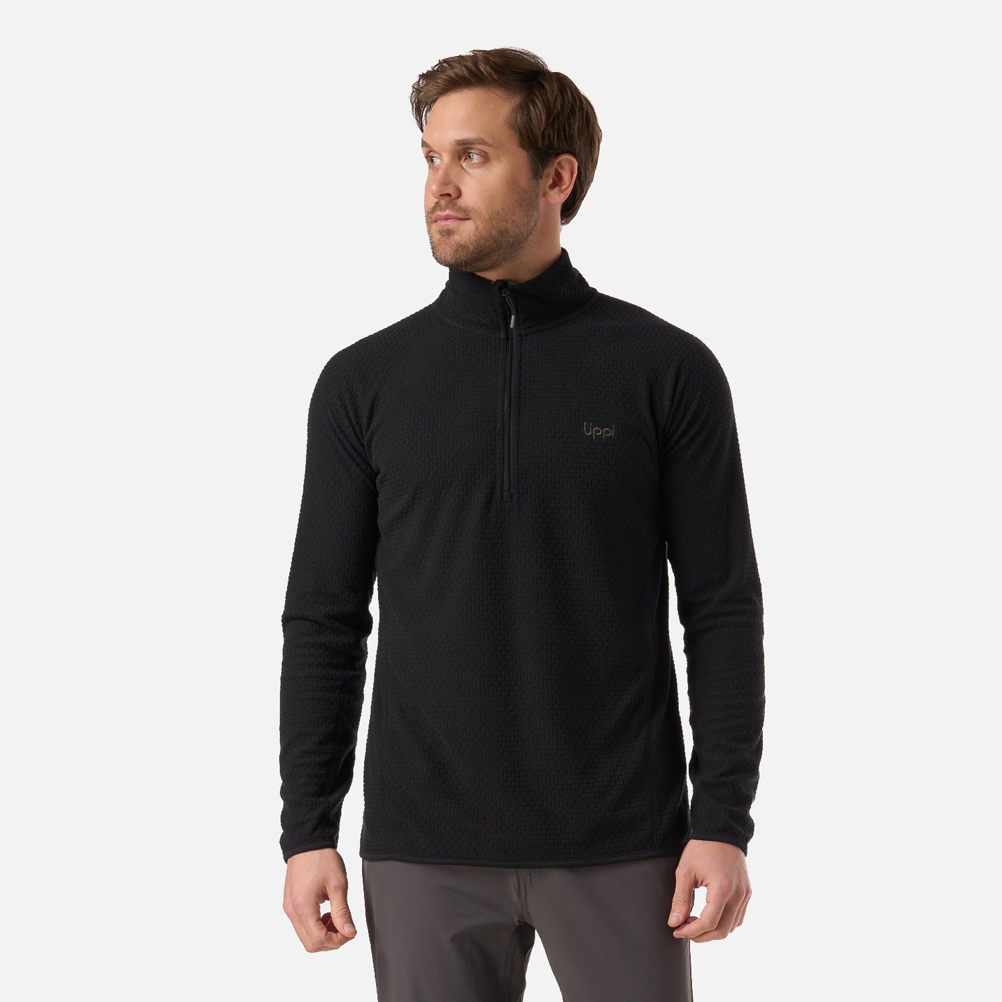 Polerón Hombre Jacaranda Nano-F 1/4 Zip Negro Lippi